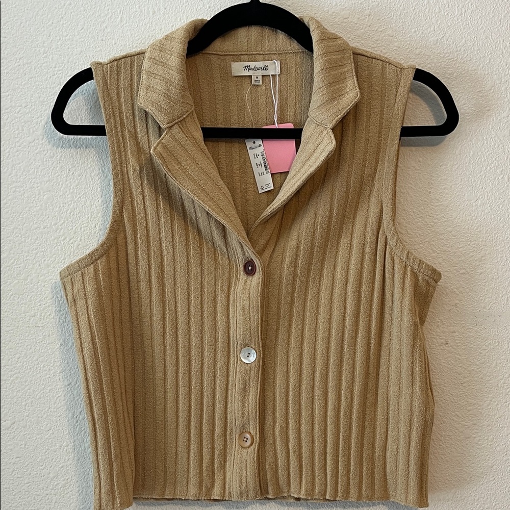 Madewell Ribbed Sleeveless Button up